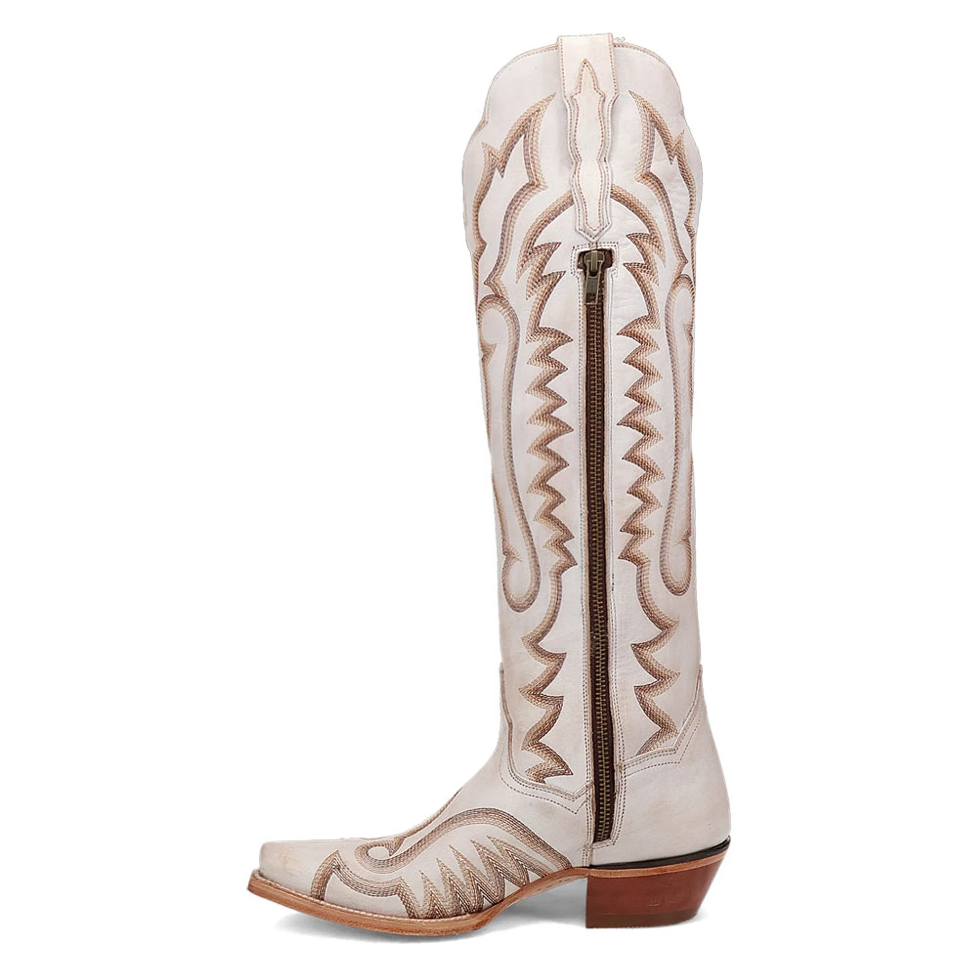 Dan Post Women's Western White Josie Tall Snip Toe Boots - Image 5