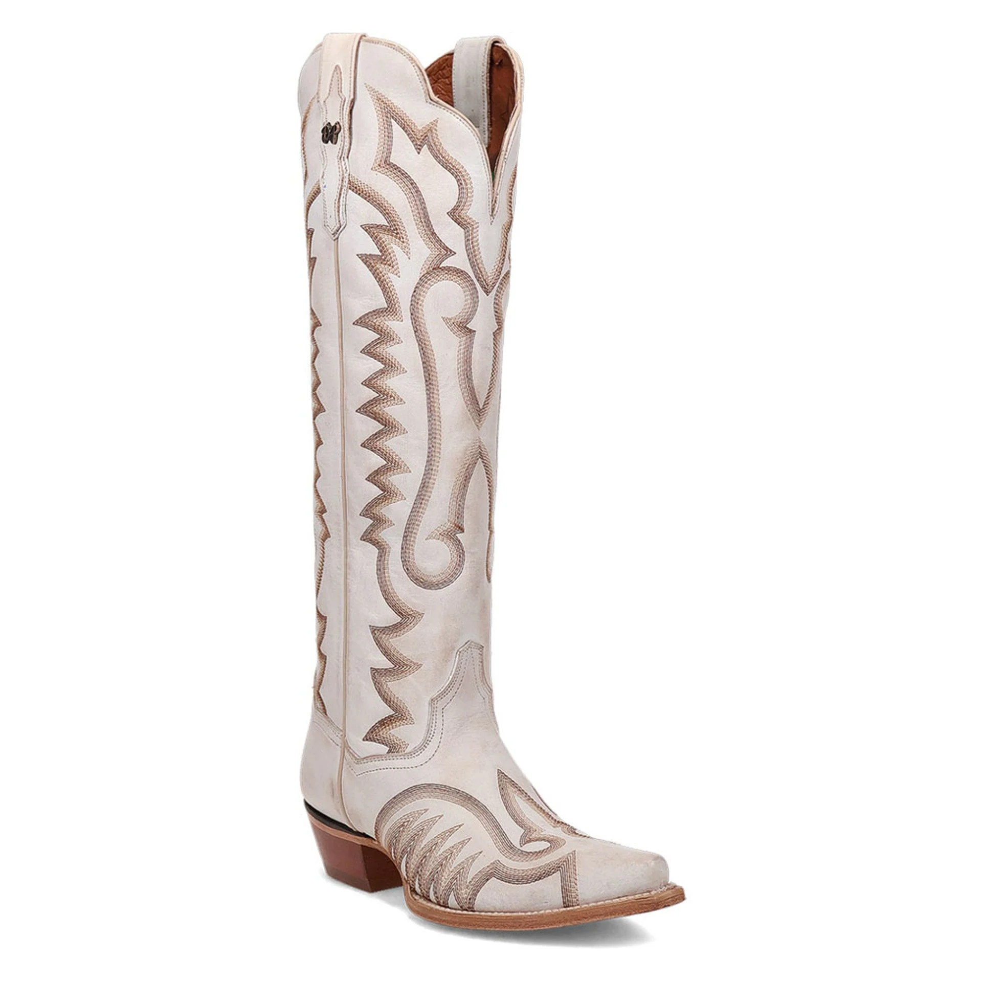 Dan Post Women's Western White Josie Tall Snip Toe Boots - Image 6