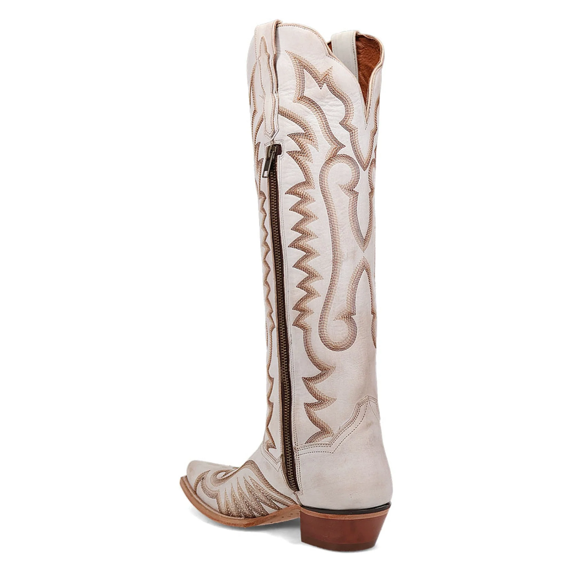 Dan Post Women's Western White Josie Tall Snip Toe Boots - Image 7