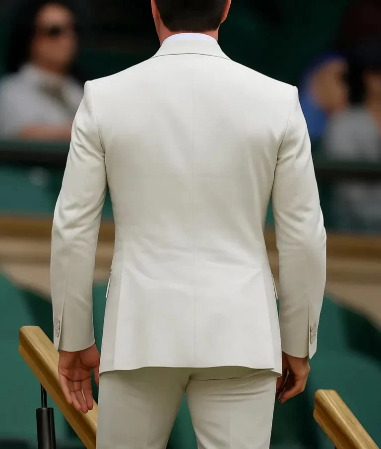 David Beckham Double Breasted Off White Blazer - Image 2