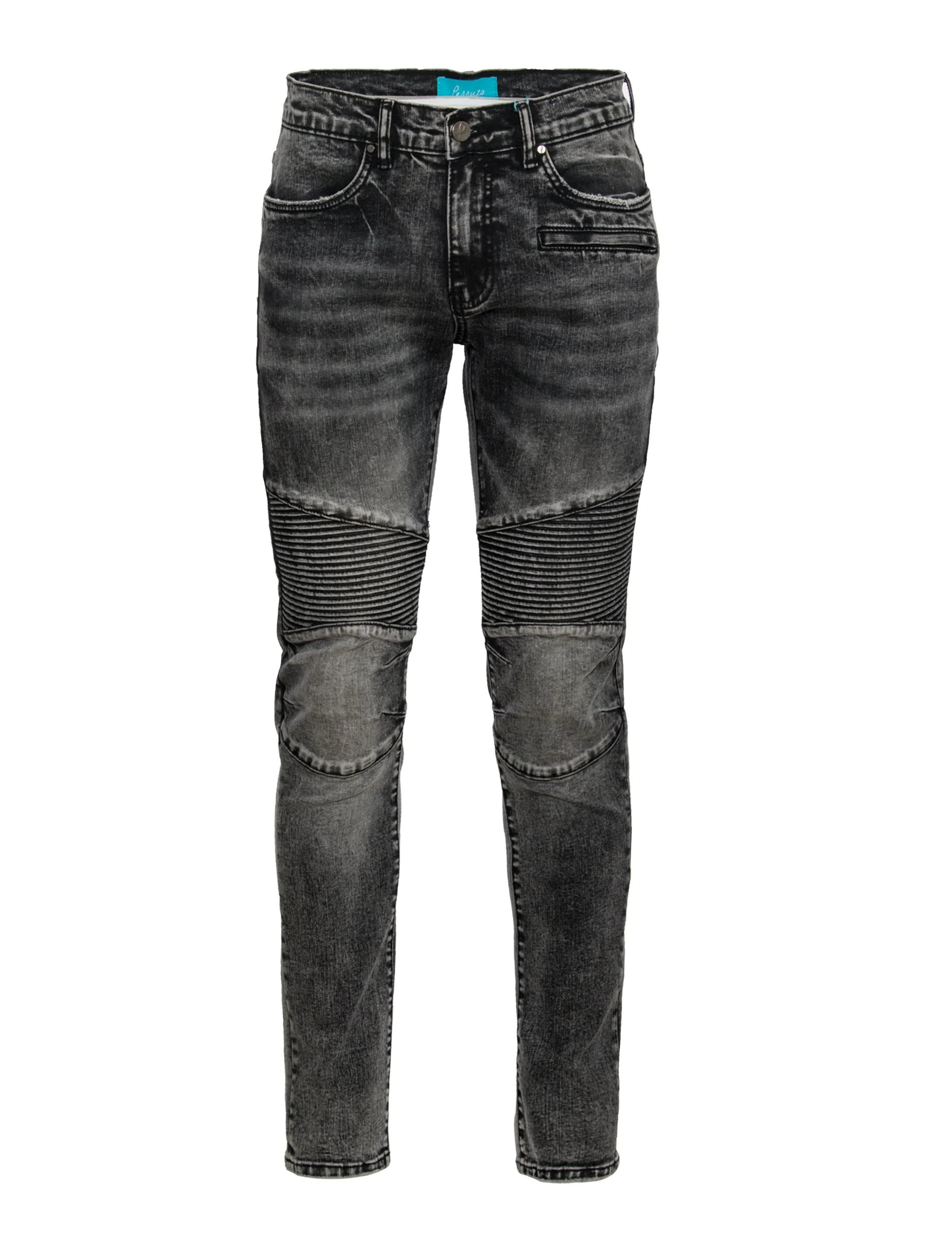 Moto Jean in distressed Black - Image 2