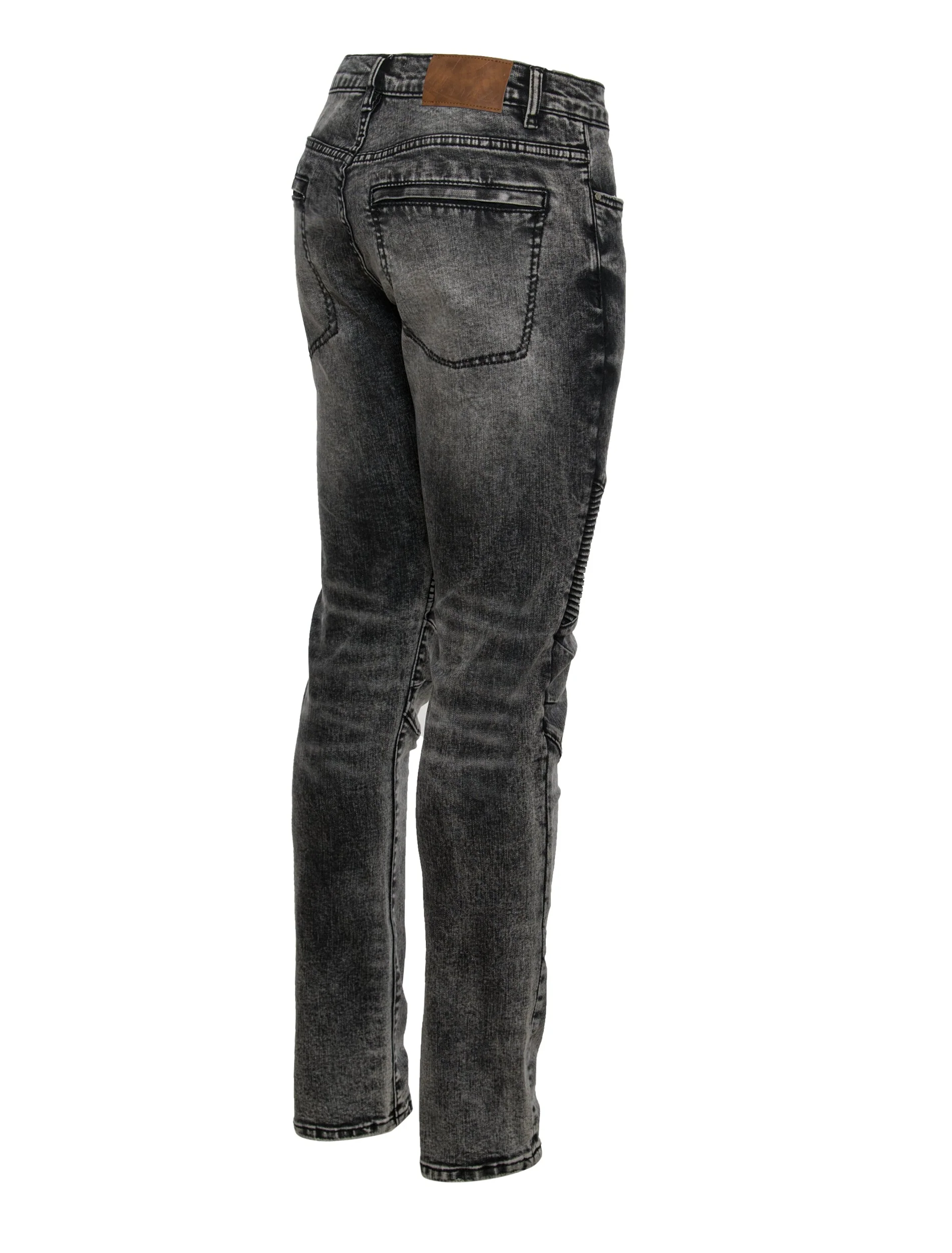 Moto Jean in distressed Black - Image 3