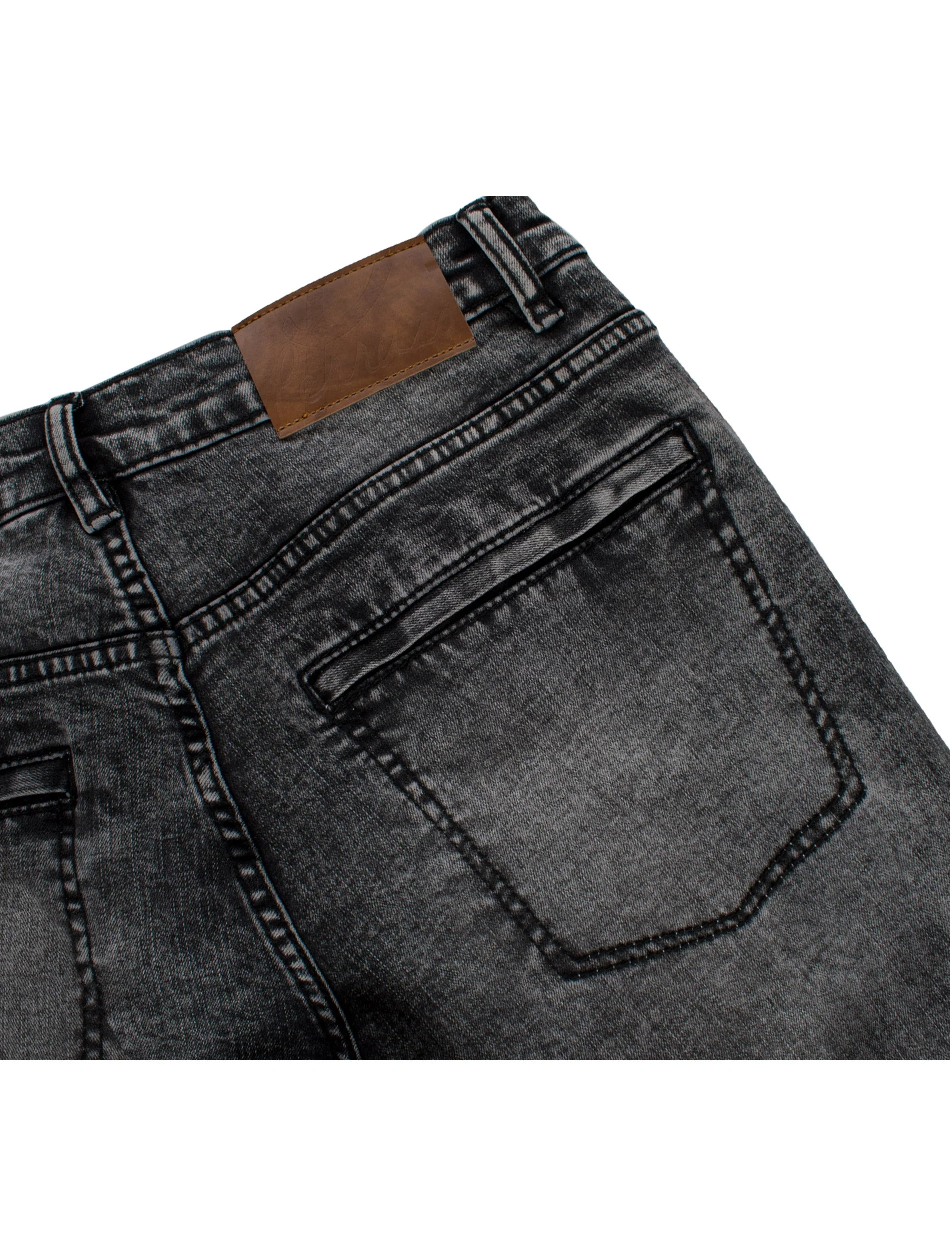 Moto Jean in distressed Black - Image 4