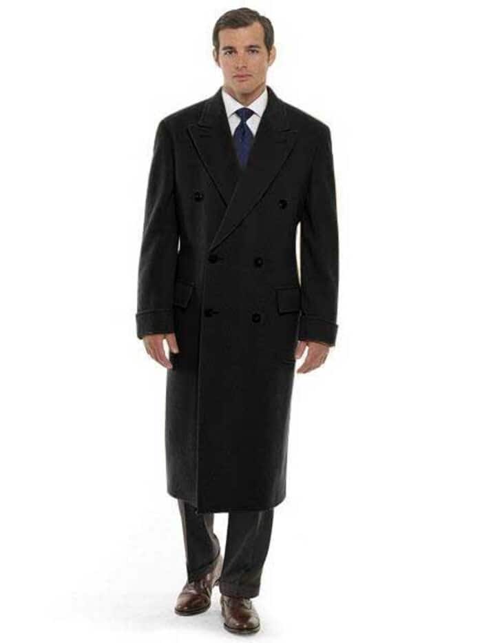 Double Breasted Overcoat - Mens Long Overcoat - Wool Topcoat - Image 3