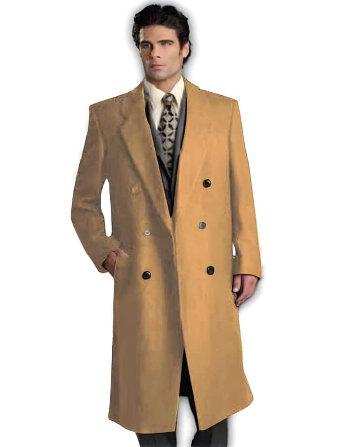 Double Breasted Overcoat - Mens Long Overcoat - Wool Topcoat - Image 5