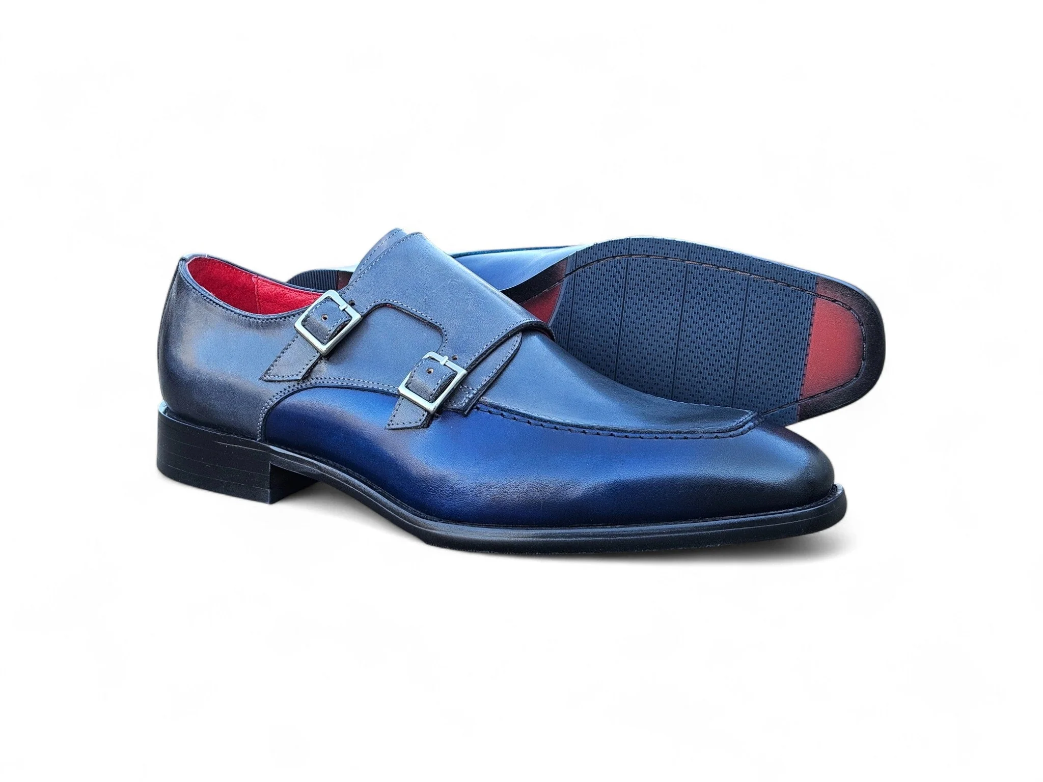 Double Monk Strap Two Tone Loafer - Image 6