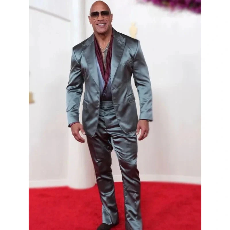 Dwayne Johnson Oscar Metallic Suit - Image 2