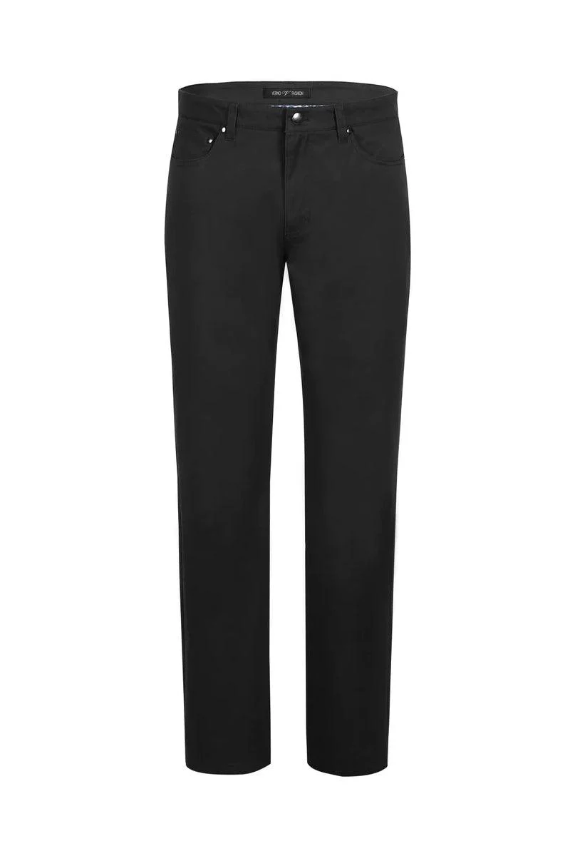 "Elevate Your Prom or Wedding Attire: Pelago's Black Cotton Stretch Chino Dress Pants for Unparalleled Sophistication and Comfort"