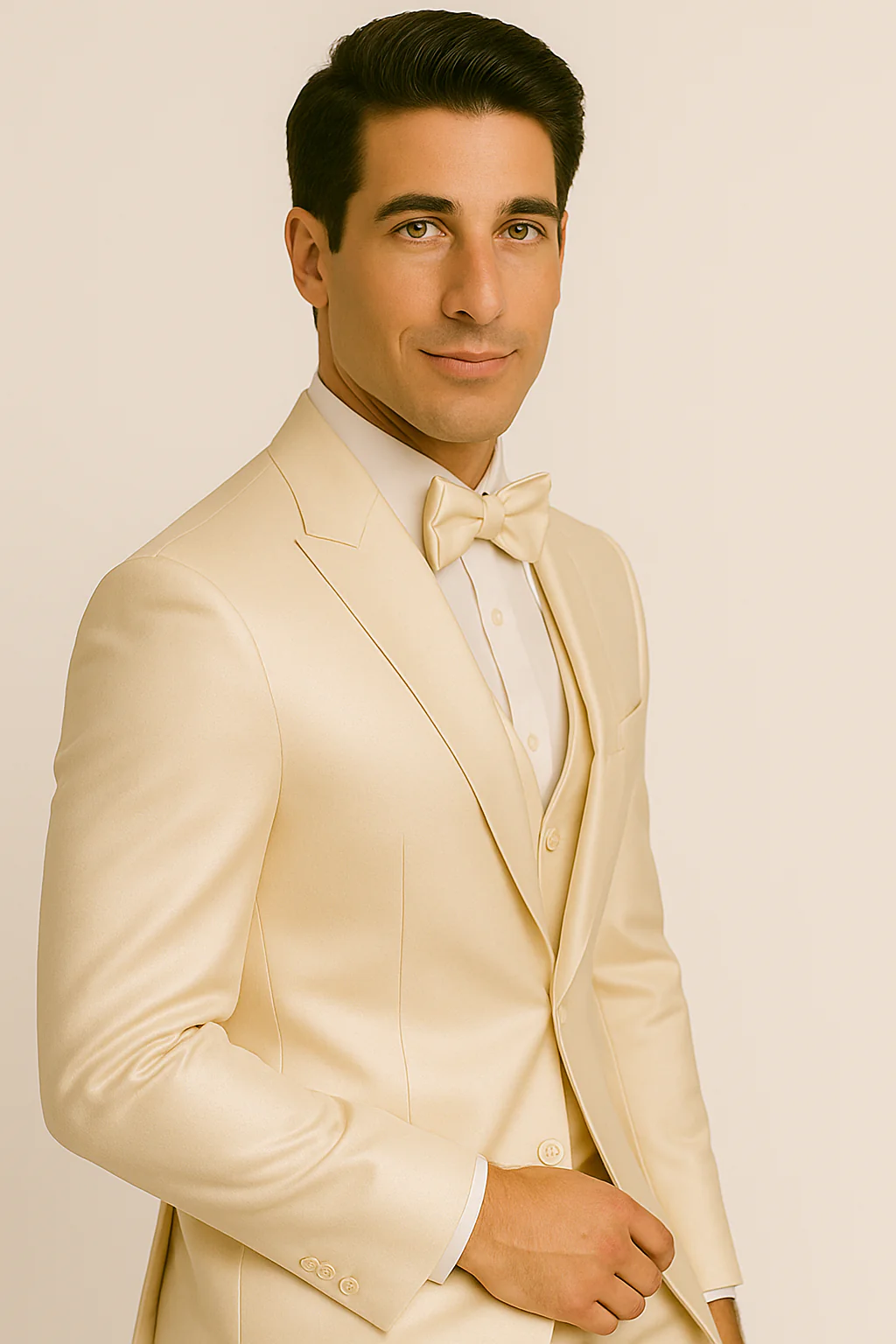 elite-Champagne-satin-suit-wedding-prom - Image 3