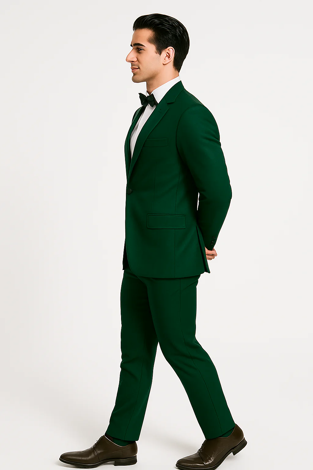 elite-emerald green-satin-suit-wedding-prom - Image 5