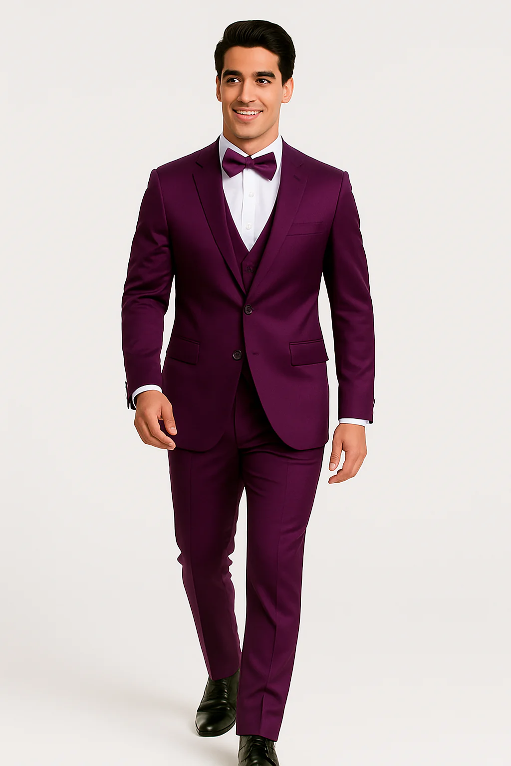 Elite purple Satin Suit – Wedding -Prom - Image 6