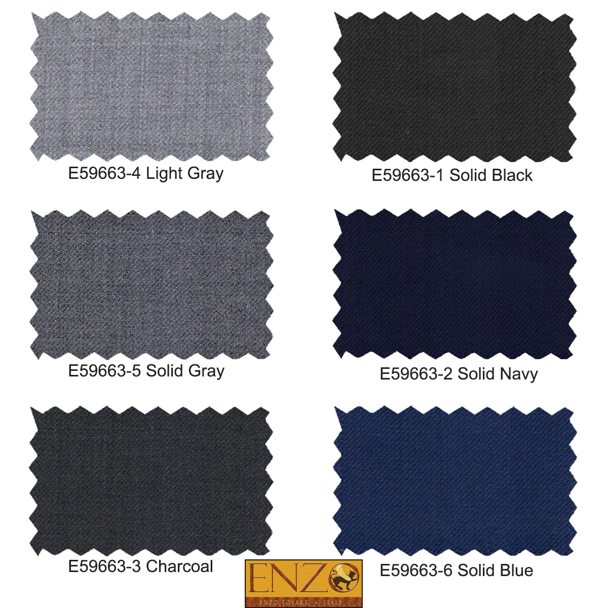 ENZO 150’s Super Wool 2-Button Suits in 6 Solid Fabrics Colors - Image 10