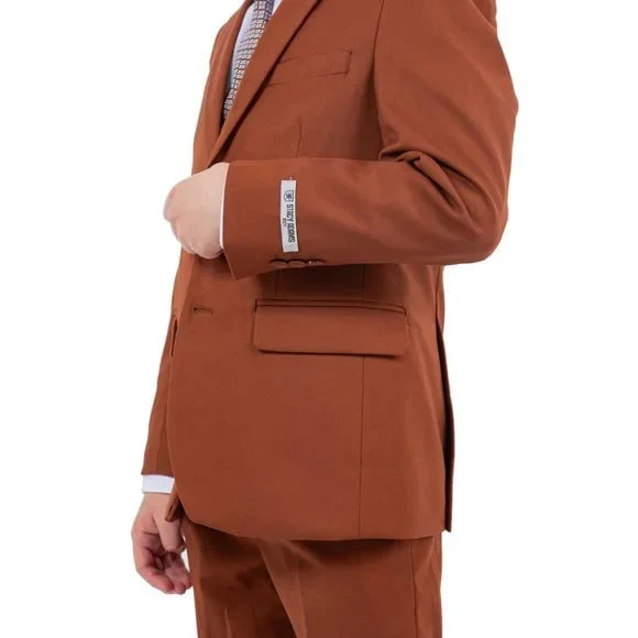 Exclusive Stacy Adams 5pc Boys Suit Slim-Fit, Light Brown - Image 4