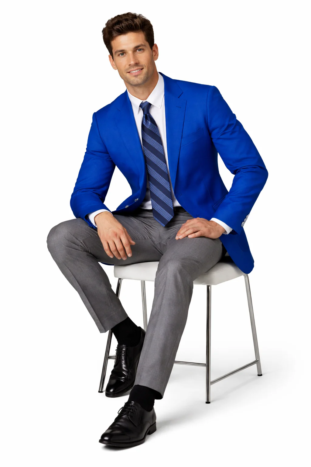 Executive Apparel Ultralux Men's Royal Blue Blazer Jacket - Image 4