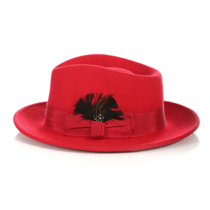Fedora Hat in 10 Colors - 100% Australian Wool fabric - Image 23
