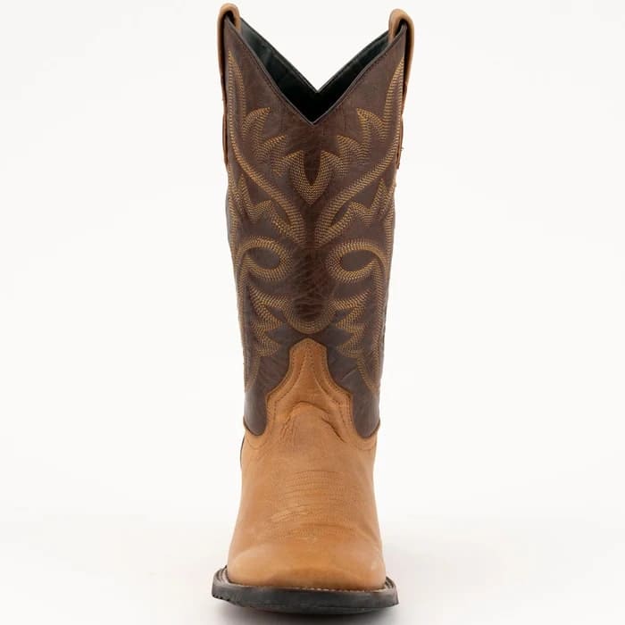 Ferinni Boot - Mens Dress Cowboy Boot  - Ferrini Men's Kingston Rubber Sole Boots Handcrafted - Antique Saddle - Image 3