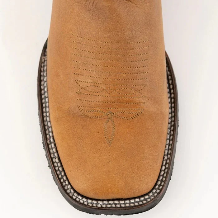 Ferinni Boot - Mens Dress Cowboy Boot  - Ferrini Men's Kingston Rubber Sole Boots Handcrafted - Antique Saddle - Image 4