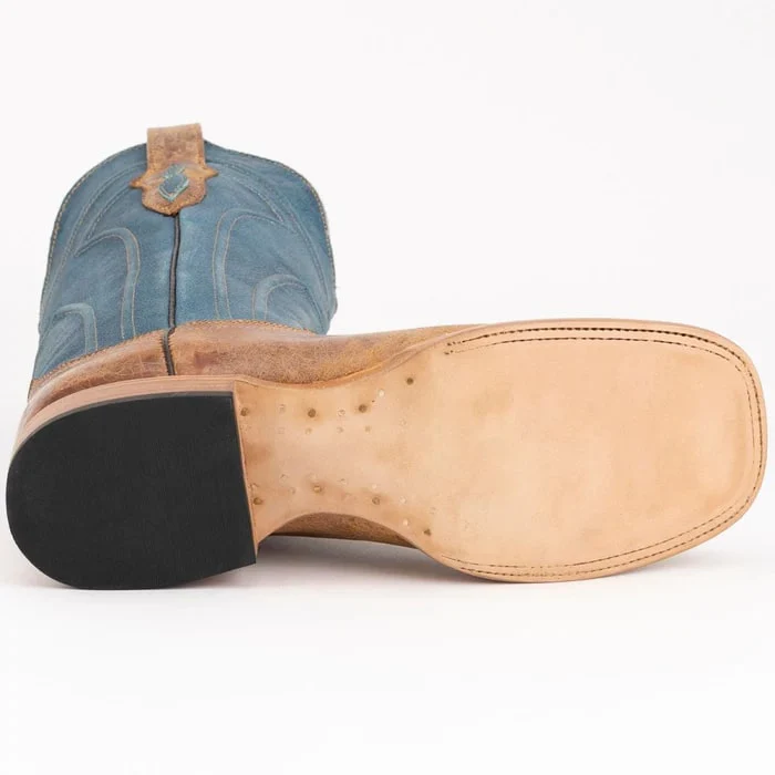Ferinni Boot - Mens Dress Cowboy Boot  - Ferrini Men's Maddox Leather Boots Handcrafted - Antique Saddle in Antique Saddle - Image 3