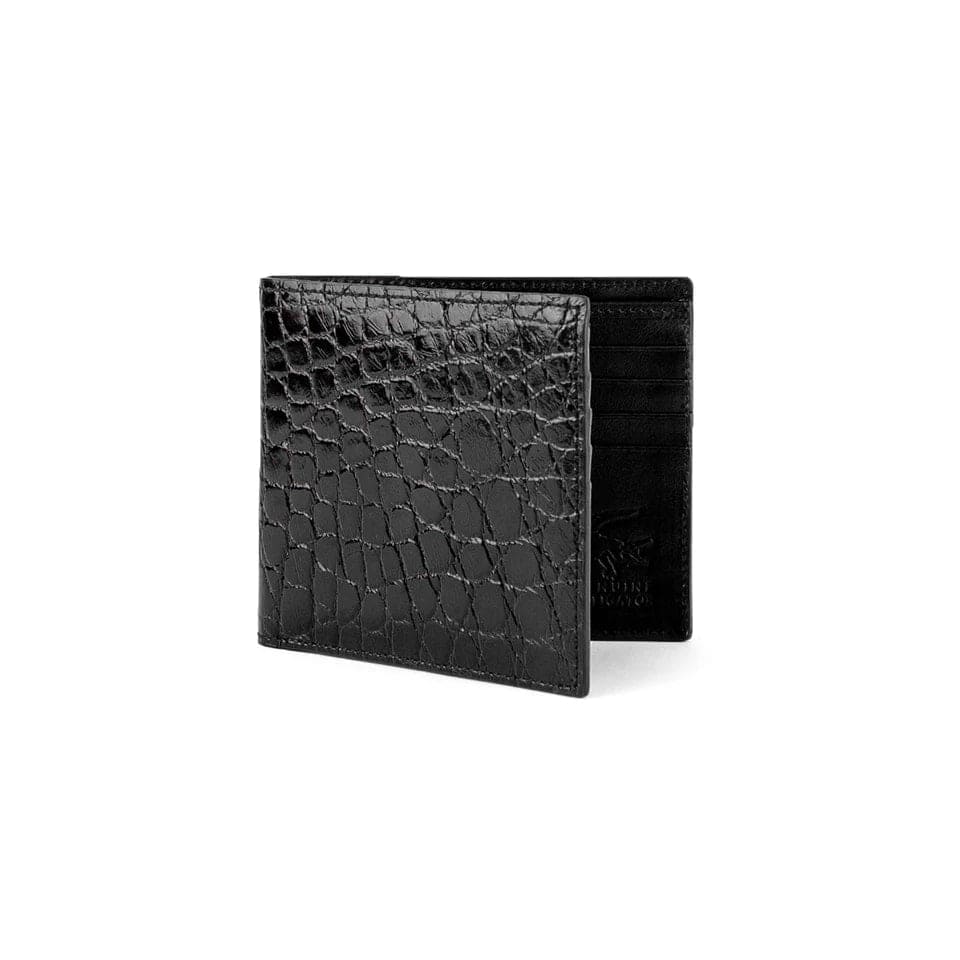 Ferrini Alligator Billfold Wallet Black - Image 2