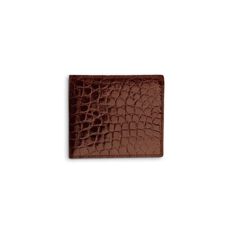 Ferrini Alligator Billfold Wallet Cognac - Image 2