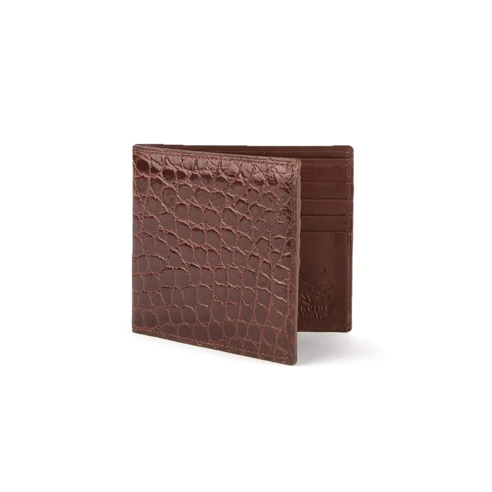 Ferrini Alligator Billfold Wallet Cognac - Image 4
