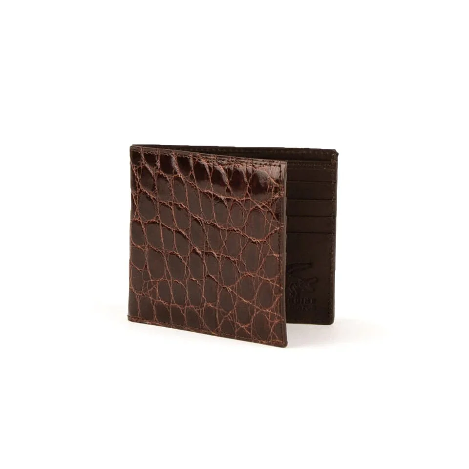 Ferrini Alligator Billfold Wallet Nicotine - Image 2