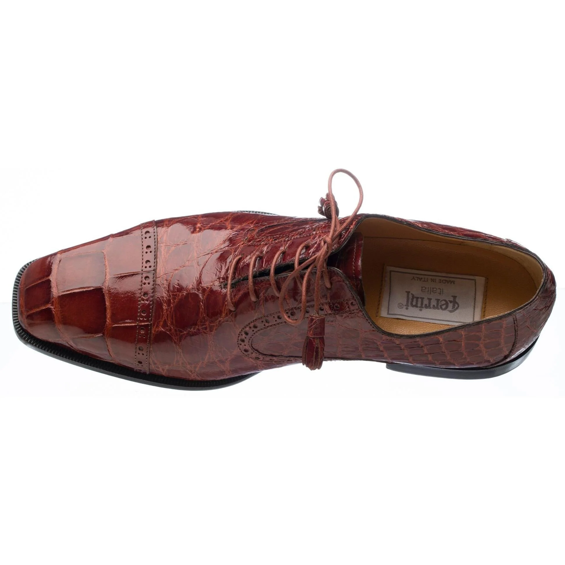 J Toe Cowboy Boots - J Toe Western Boots - Ferrini Alligator Shoes - Ferrini Crocodile shoe Dress Shoes - Ferrini Dress Shoe On Sale - Image 2
