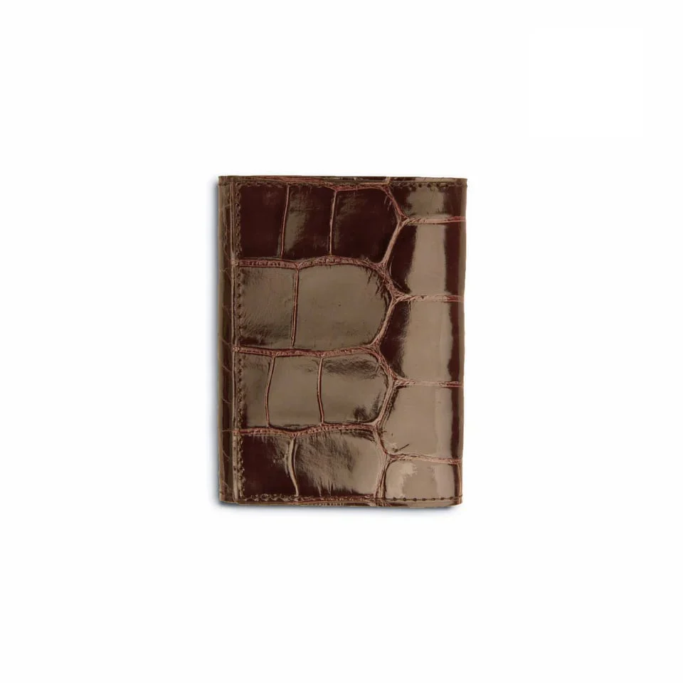 Ferrini Alligator Trifold Wallet Nicotine - Image 3