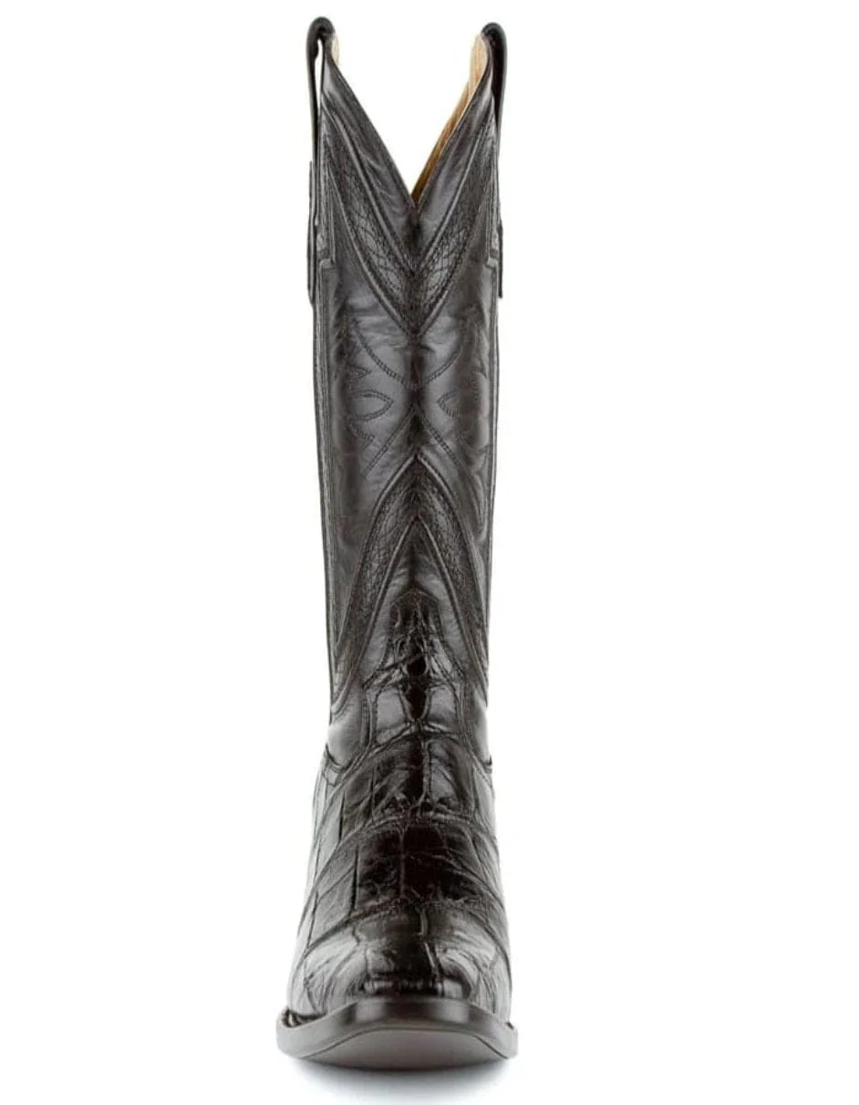 Ferrini Bronco Men's Print Pirarucu Fish Boots Handcrafted Black - Image 2