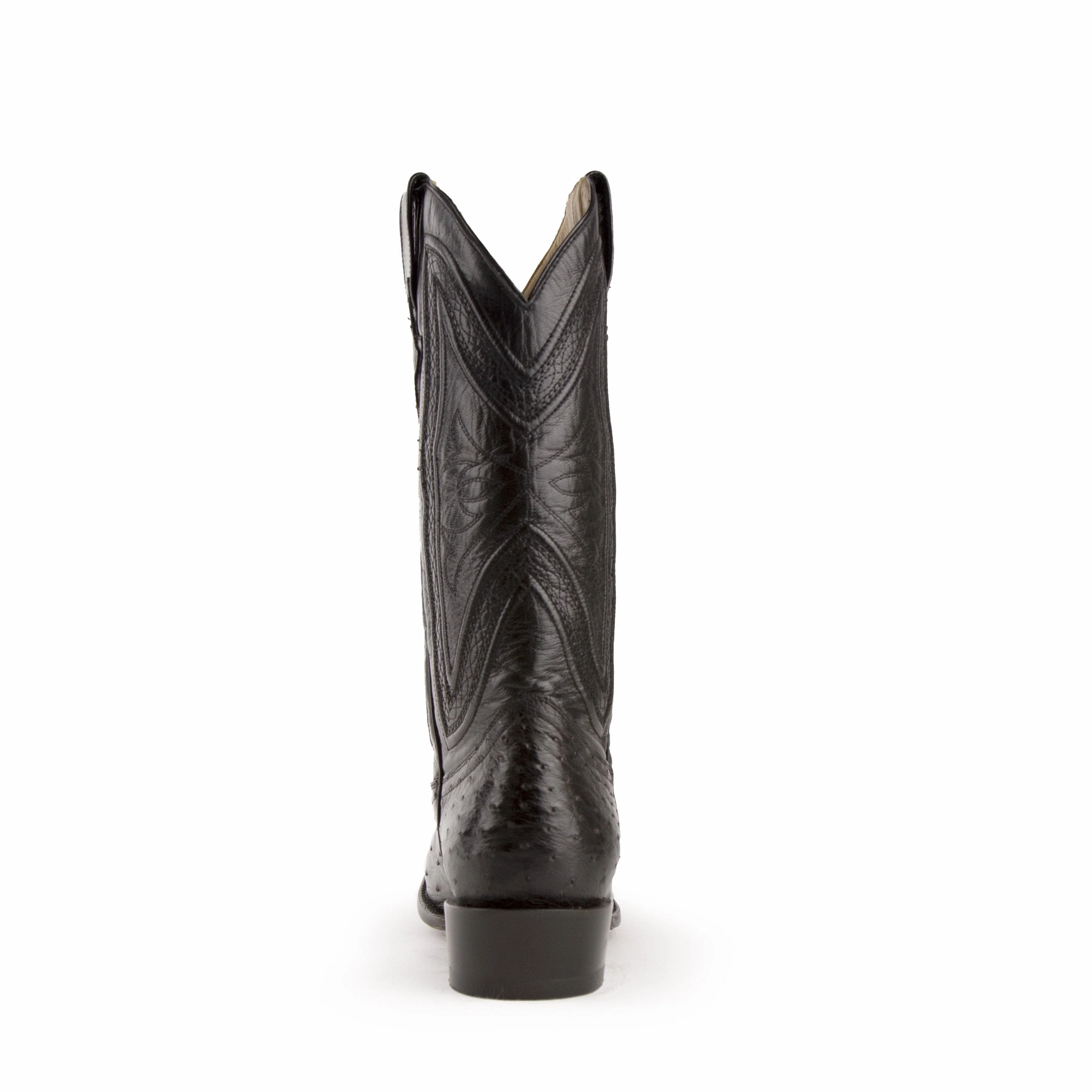 Ferrini Colt Ostrich Quill Medium Round Toe Cowboy Boot in Black - Image 5