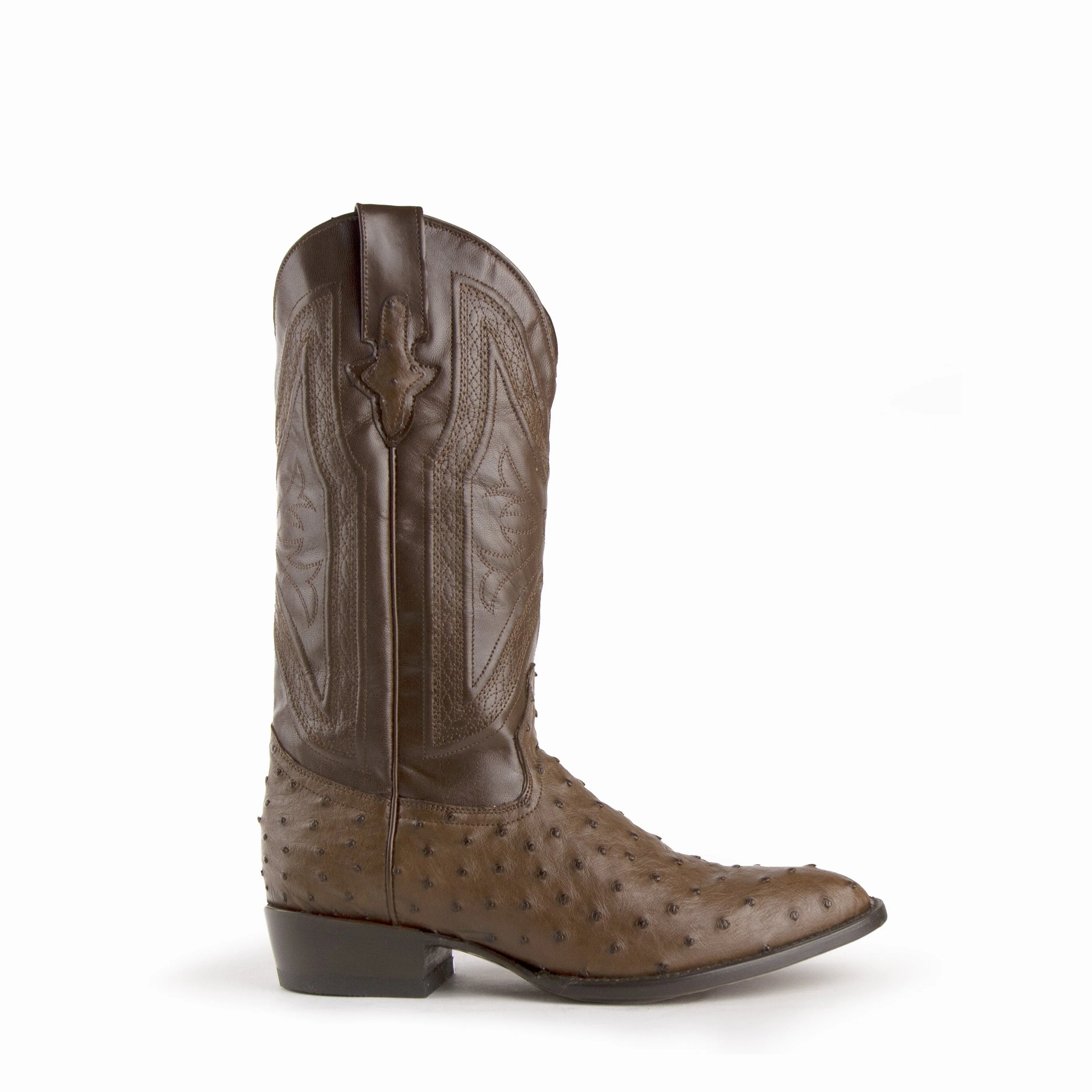 Ferrini Colt Ostrich Quill Medium Round Toe Cowboy Boot in Brown - Image 3