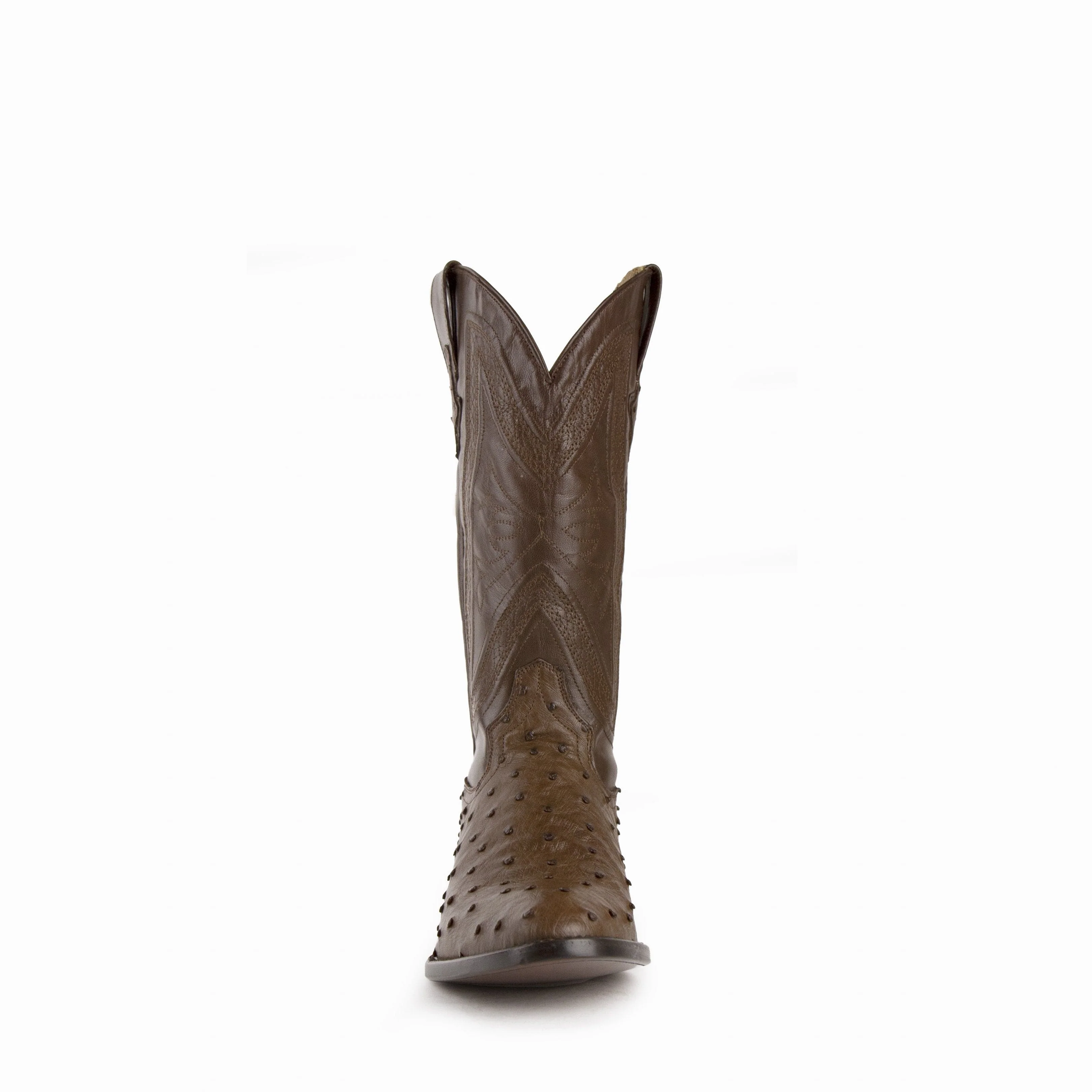Ferrini Colt Ostrich Quill Medium Round Toe Cowboy Boot in Brown - Image 4