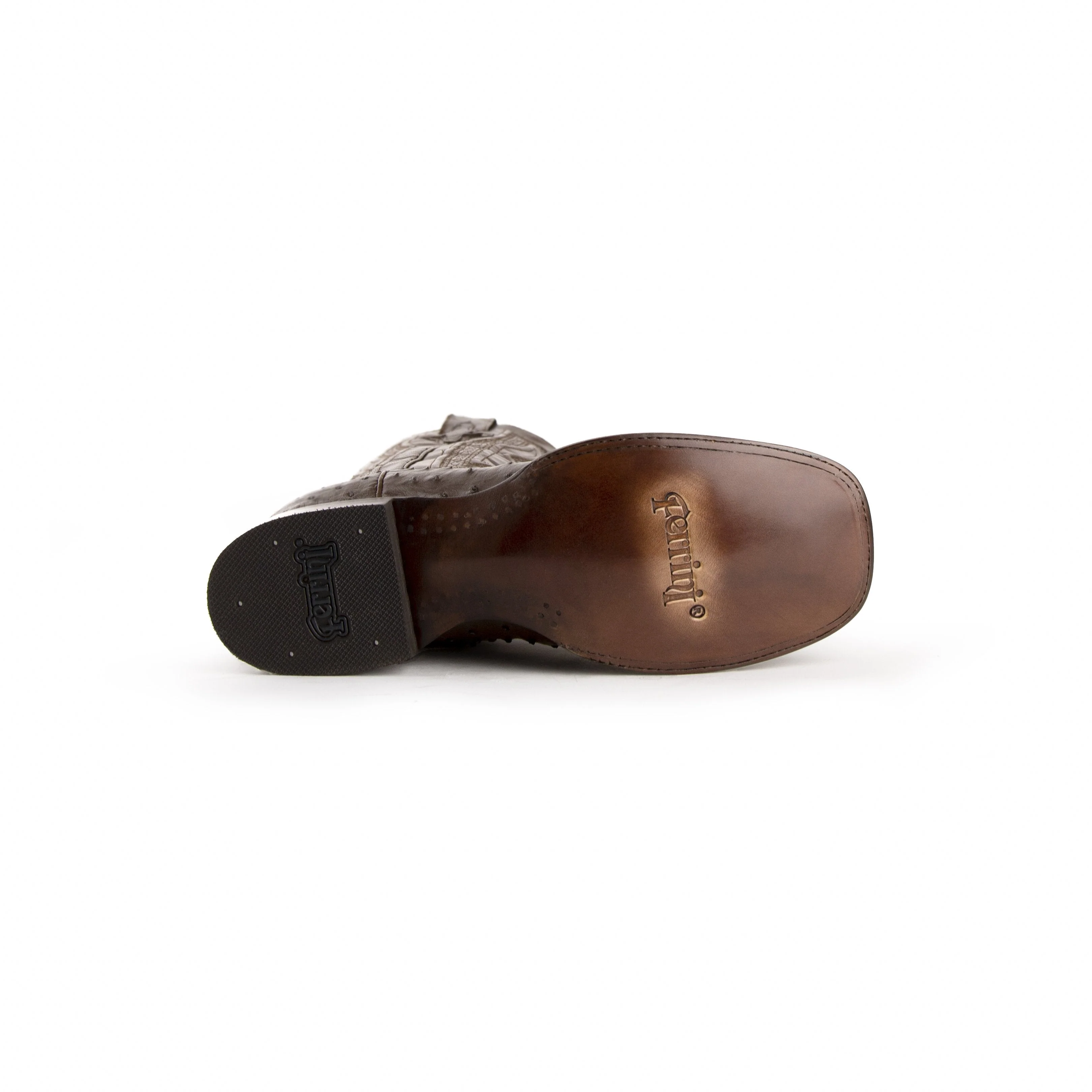 Ferrini Colt Ostrich Quill Square Toe Cowboy Boot in Brown - Image 6