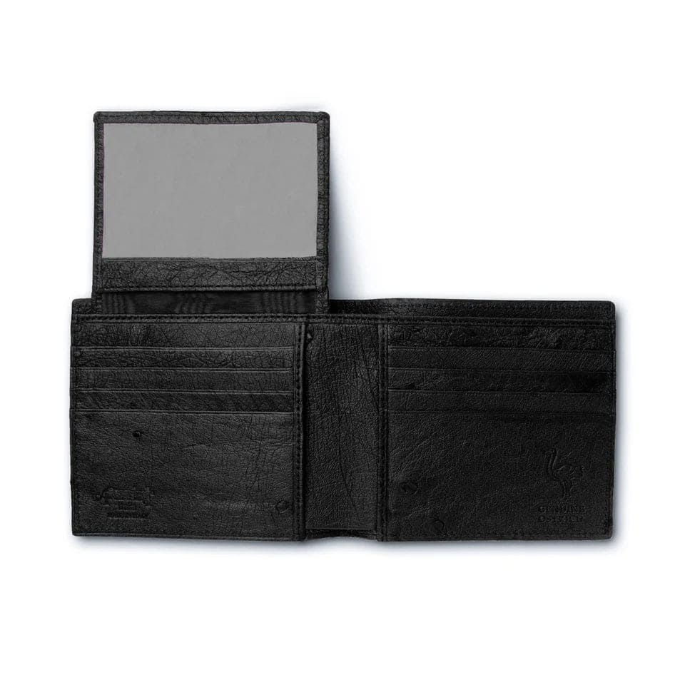 Ferrini Full Quill Ostrich Billfold Black - Image 3