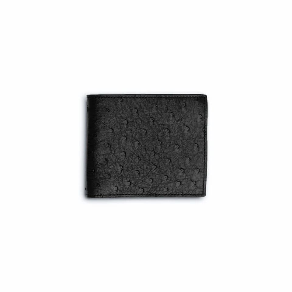 Ferrini Full Quill Ostrich Billfold Black - Image 4