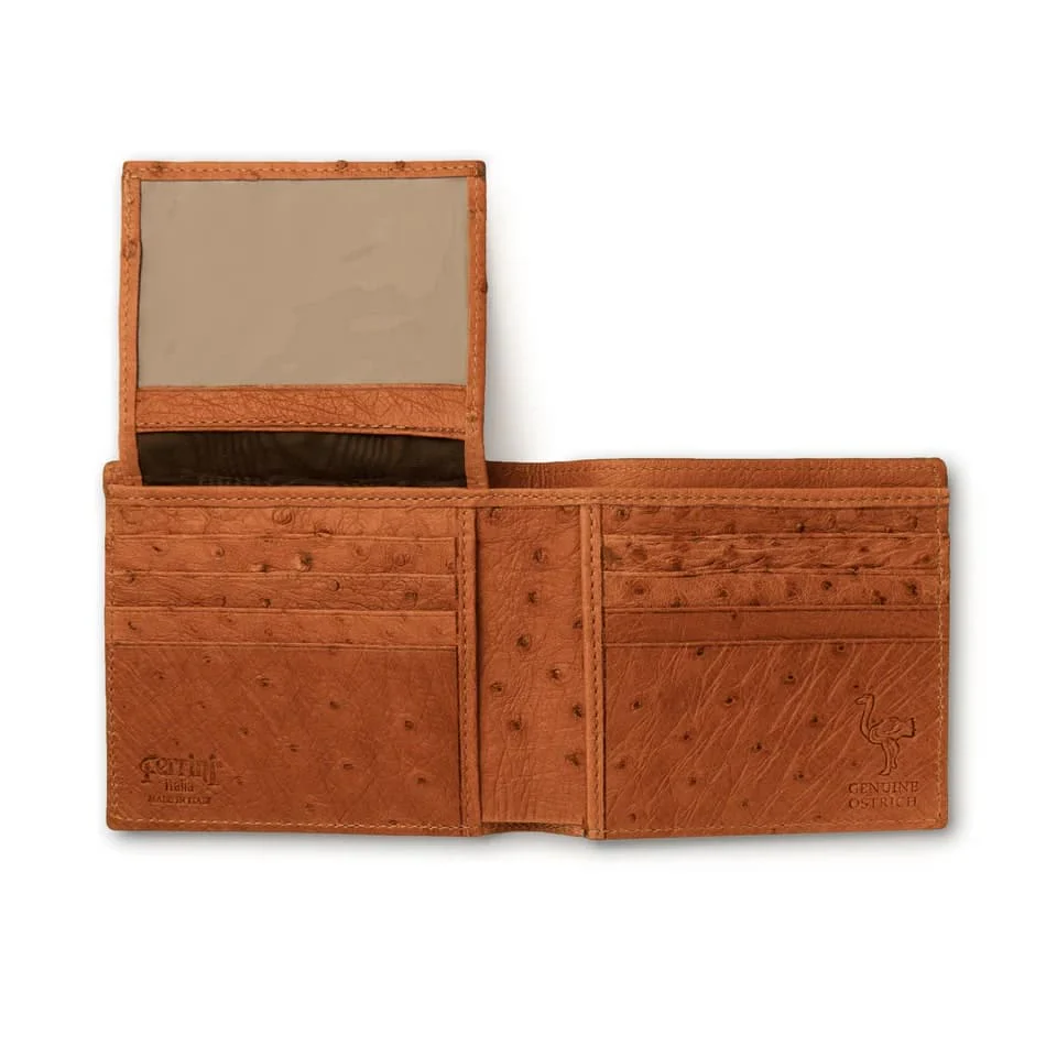Ferrini Full Quill Ostrich Billfold Cognac - Image 4