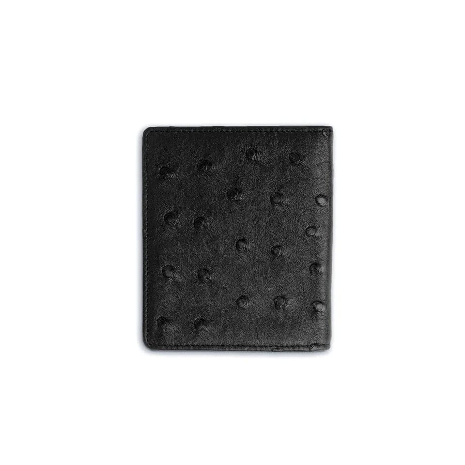 Ferrini Full Quill Ostrich Money Clip Black - Image 3