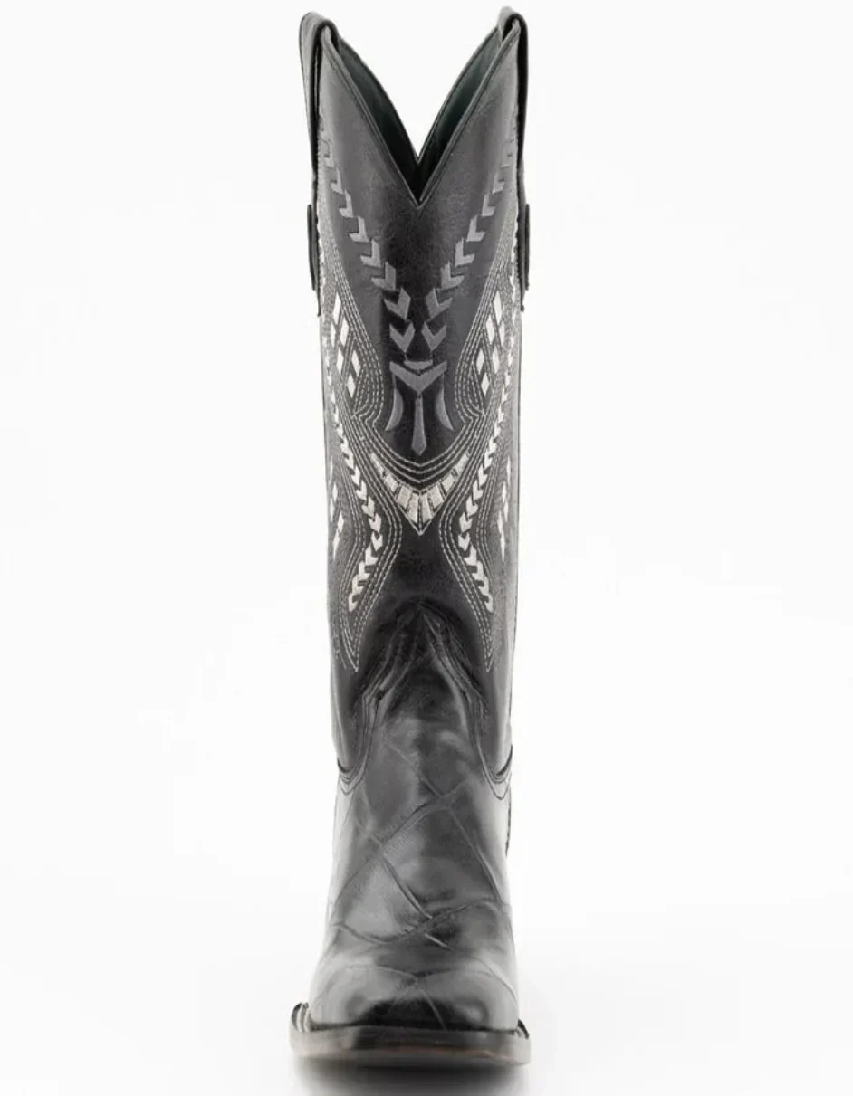 Ferrini Jesse Men's Print Alligator Boots Handcrafted Black 4359304 - Image 5