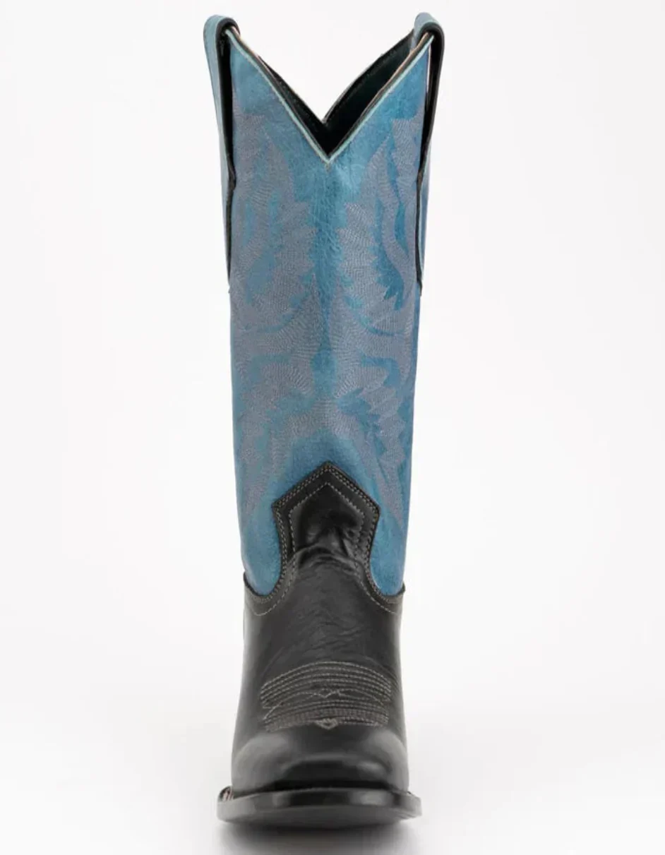 Ferrini Men's Gunner Leather Boots Handcrafted - Black - Image 5