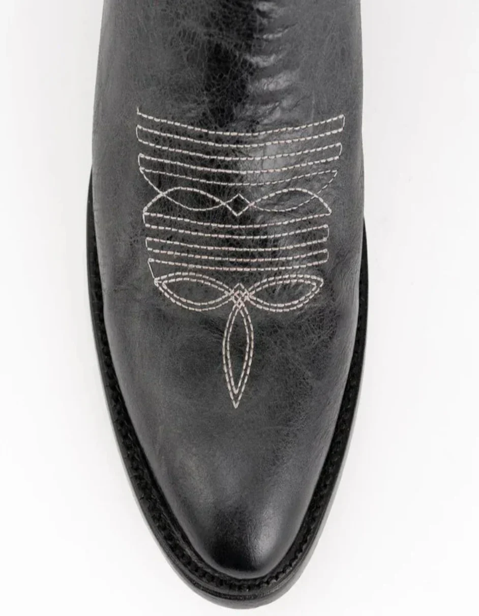 Ferrini Men's Remington Leather Round Toe Boots Handcrafted Black - Image 2