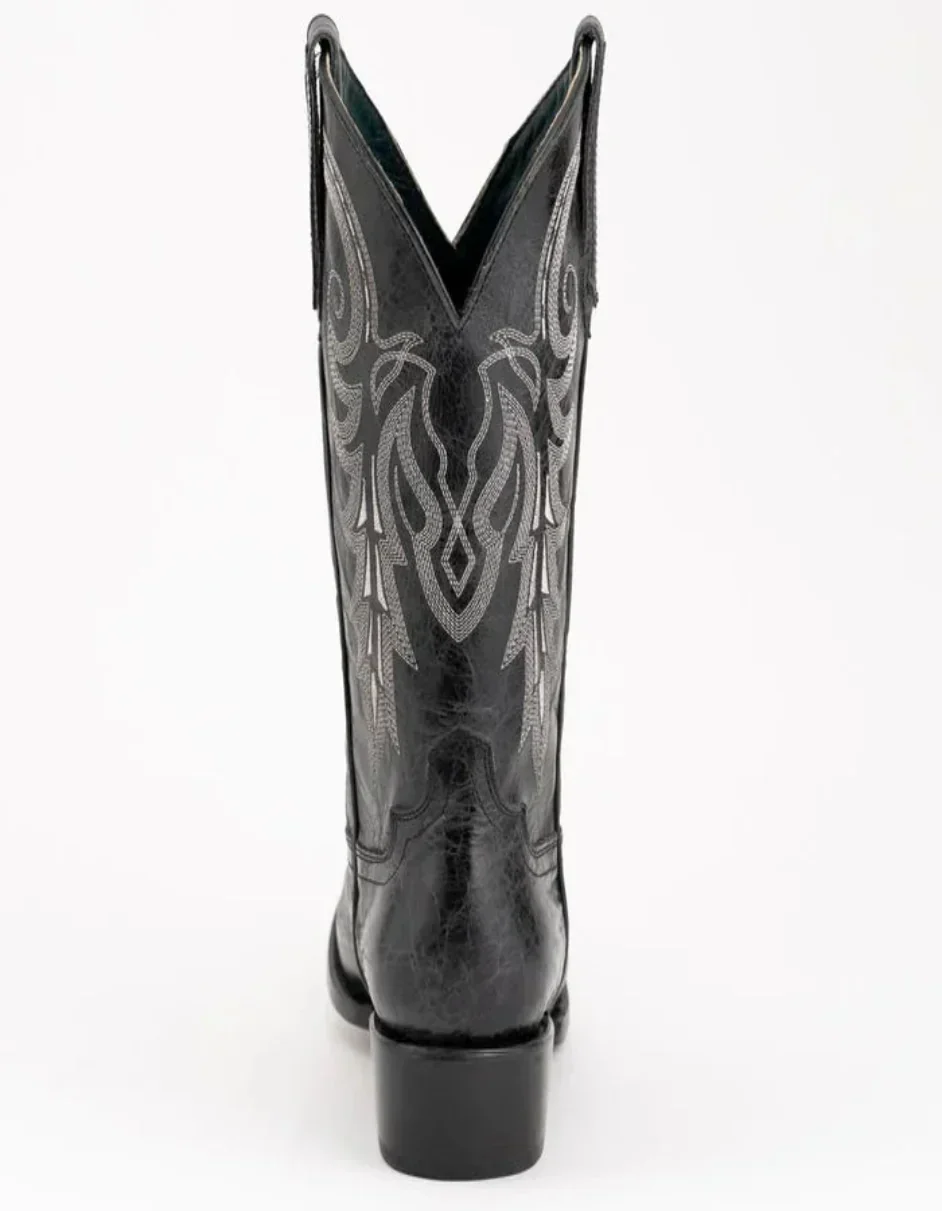 Ferrini Men's Remington Leather Round Toe Boots Handcrafted Black - Image 3