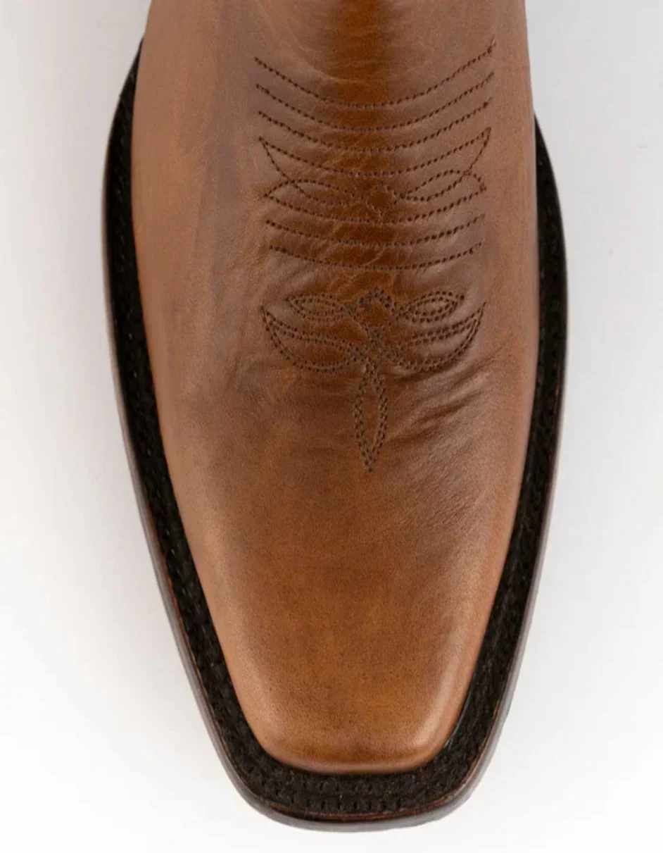 Ferrini Men's Santa Fe Leather Boots Handcrafted - Brandy - Image 2
