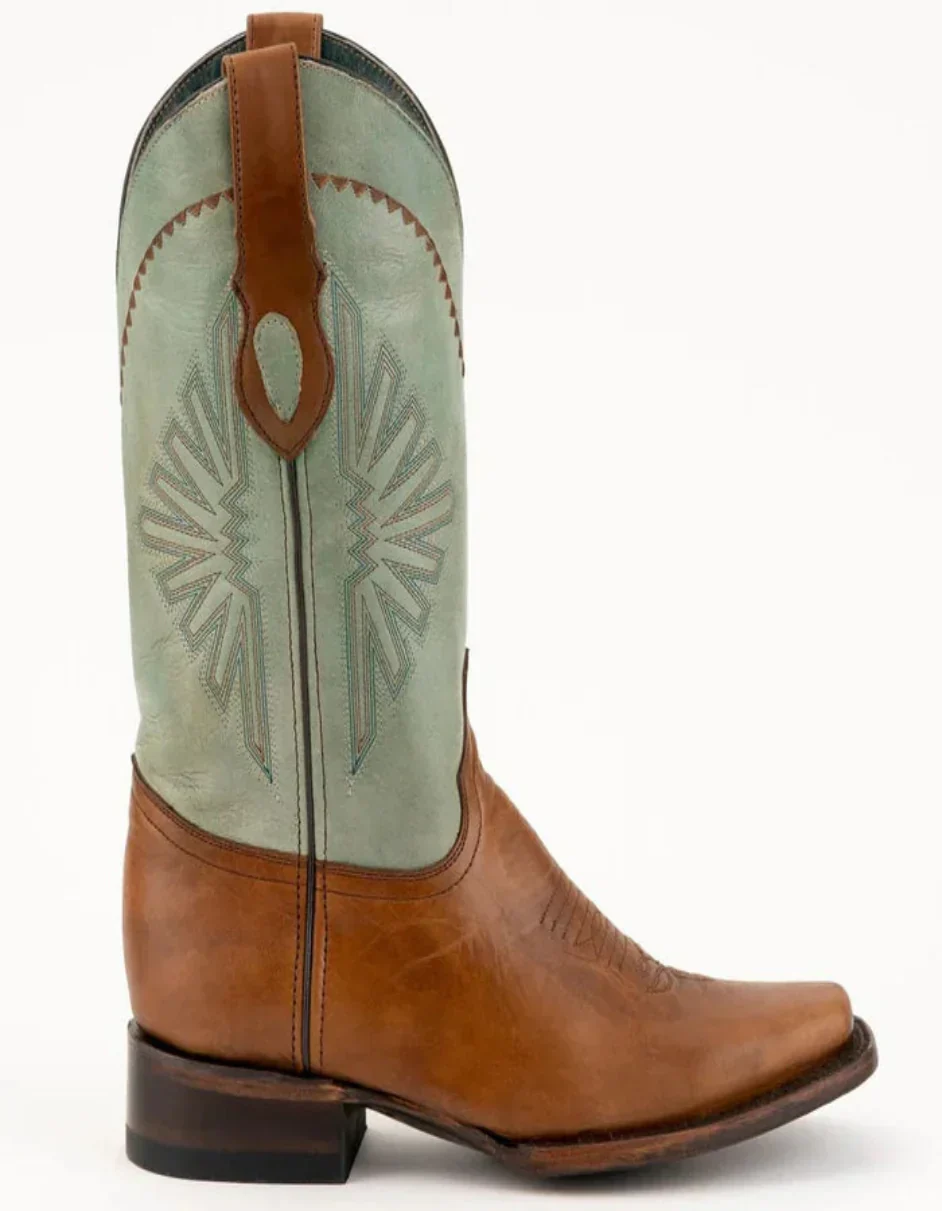 Ferrini Men's Santa Fe Leather Boots Handcrafted - Brandy - Image 3