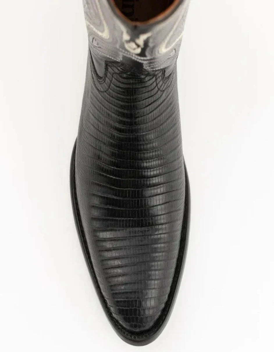 Ferrini Men's Taylor Lizard Round Toe Handcrafted - Black 1111104 - Image 2