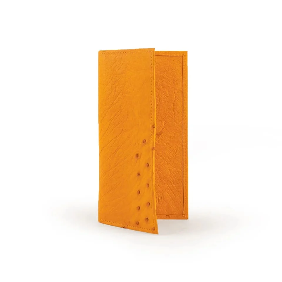 Ferrini Smooth Ostrich Checkbook Buttercup - Image 2