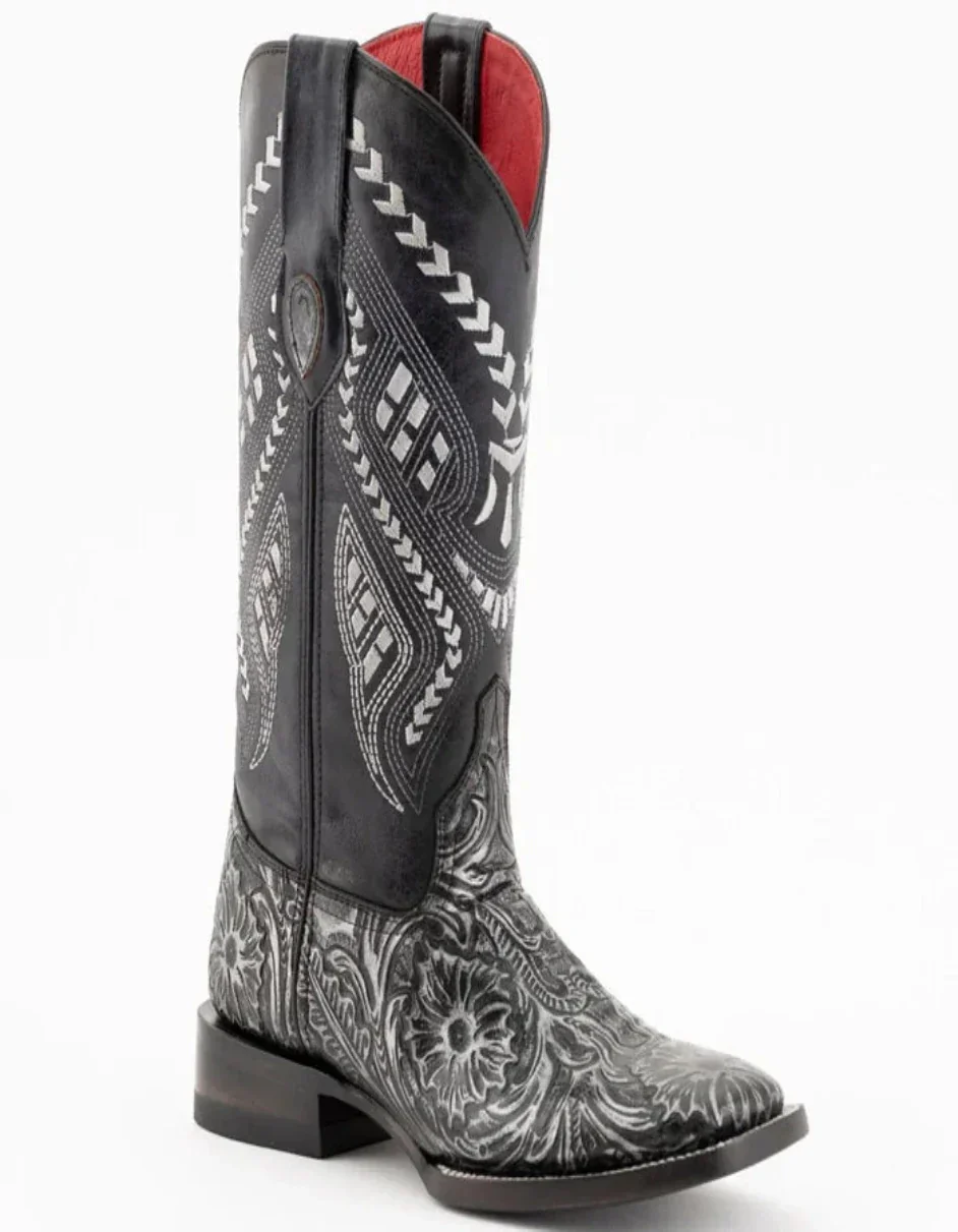 Ferrini Women's Cleopatra Square Toe Boots Handcrafted - Silver - Image 3