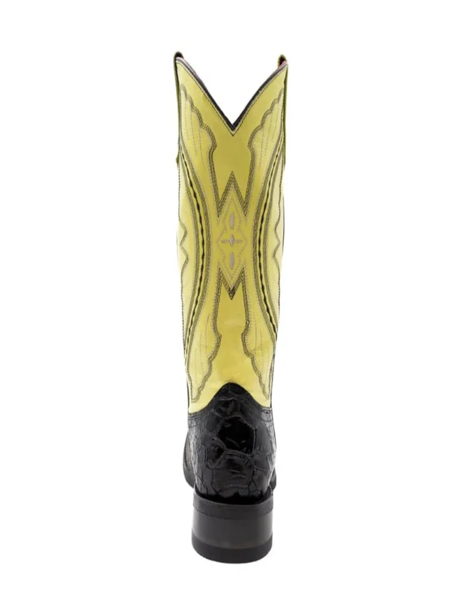 Ferrini Women's Kai Square Toe Rubber Boots Turtle Print - Black - Image 6