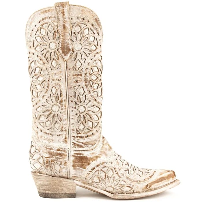Ferrini Women's Mandala Snip Toe Boots Handcrafted - Shaby Chic Brown - Image 3