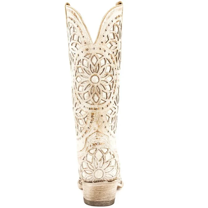 Ferrini Women's Mandala Snip Toe Boots Handcrafted - Shaby Chic Brown - Image 6