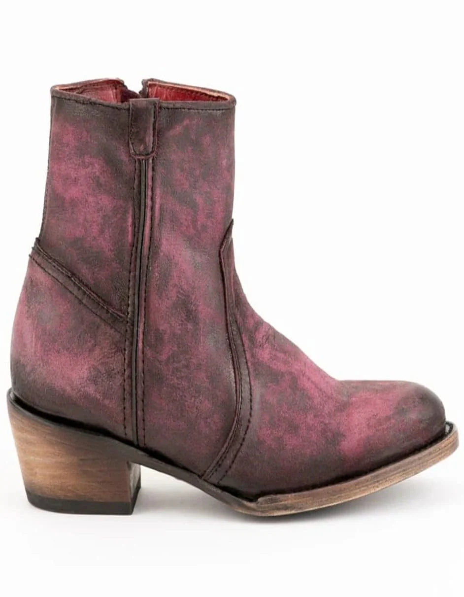 Ferrini Women's Stacey Round Toe Ankle Boots Handcrafted - Purple - Image 3